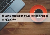 新加坡做区块链公司怎么样[新加坡做区块链公司怎么样啊]